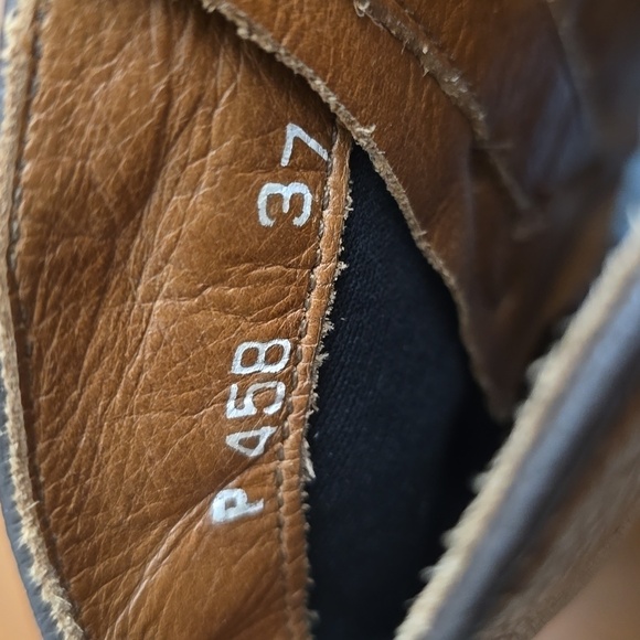 TUCSON BOOTS Women's Sz 37 Brown Leather Cowboy Boots - Picture 8 of 8